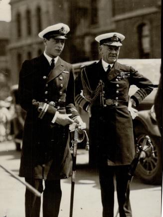 Prince George and Admiral Halsey in Montreal