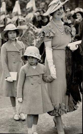 The Queen sometimes takes the little princesses along when she attends the many functions that are royalty's duty