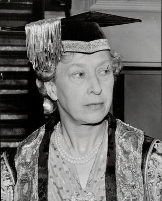 The Princess, the daughter of George V and his queen, Mary, wears her colorful new academic robes