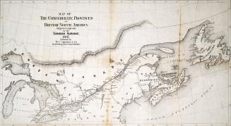 Map of the Confederate Provinces of British North America engraved expressly for the Canadian Almanac 1867