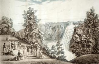 The Falls of Montmorency, (Quebec in the Distance)