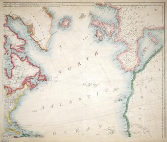 A new map of America exhibiting its natural & pollitical divisions compiled from discoveries and surveys of Sir Alexander Mackenzie, Don Juan de Langara, Vancouver, Elliott, Falconer &c.
