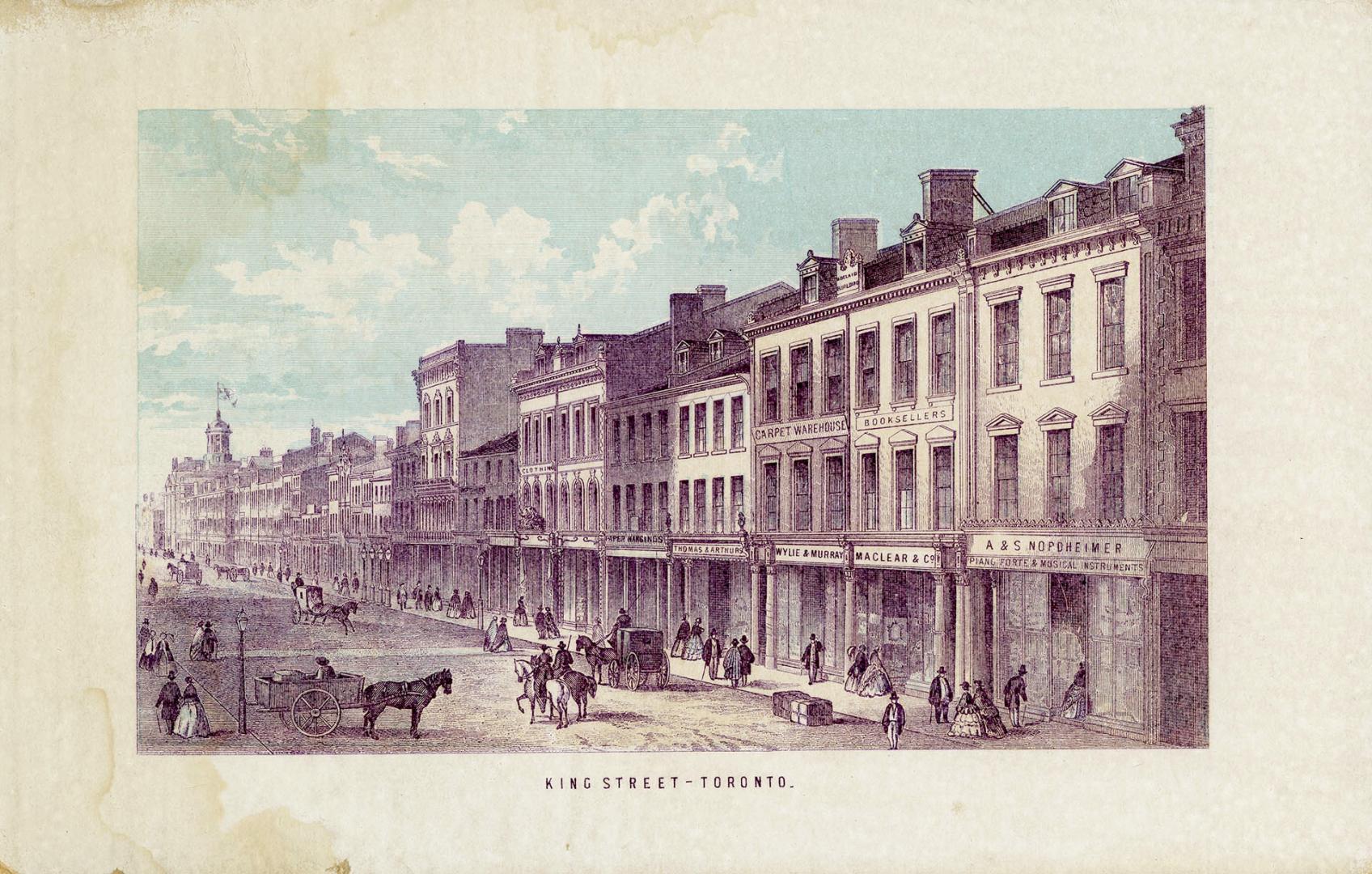 King Street East, south side, looking east from west of present Victoria St