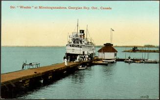 Steamer ''Waubic'' at Minnicoganashene, Georgian Bay, Ontario Canada