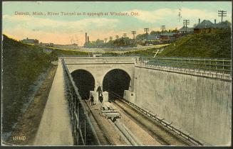 Detroit, Mich., River Tunnel as it appears at Windsor, Ontario