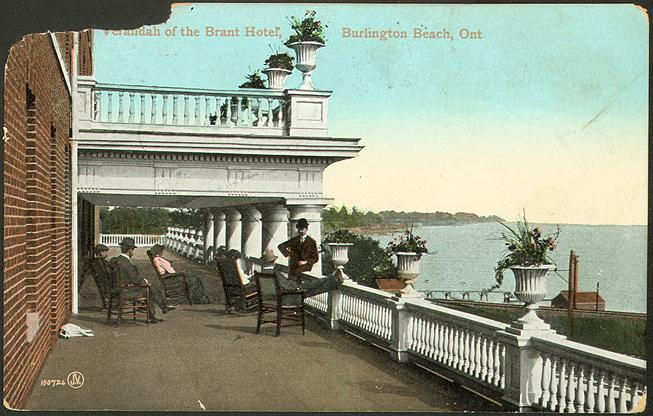 Verandah of the Brant Hotel, Burlington Beach, Ontario