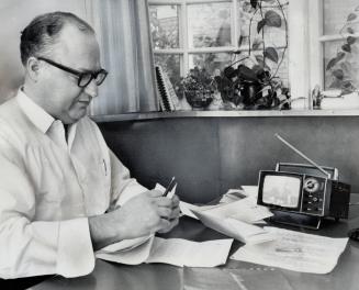 Ex-Mayor Philip Givens watched an early show on the portable TV set given him by the Japanese consul while he pondered Mayor William Dennison's call f(...)