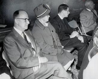 Mr. and Mrs. George Globe, whose daughter Katherine died in rectory of St. Matthias Anglican Church, attend inquest into her death with their parish p(...)