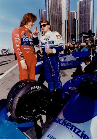 Indy 500-winner Arie Luyendyk (left), who pilots a highly touted Chev-powered Lola, and Toronto's Scott Goodyear are teammates with a future