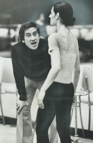 Alexander Grant, new artistic director of the National Ballet, talks with Veronica Tennant during a rehearsal at the O'Keefe Centre. A New Zealander, (...)
