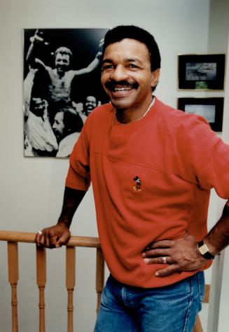 Still slugging: Clyde Gray, his home bearing few signs of a once-stellar boxing career, is learning to roll with the punches