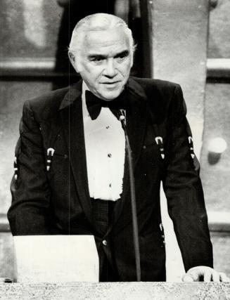Lorne Greene in Toronto this week: He took time off to host the Canadian Film Awards