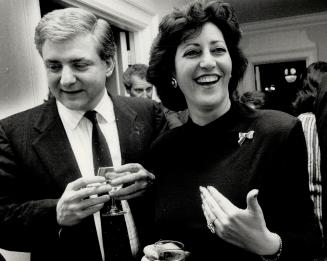 Lawyer Eddie Greenspan and his wife Suzy at the Waxmans' cocktail party in his honor
