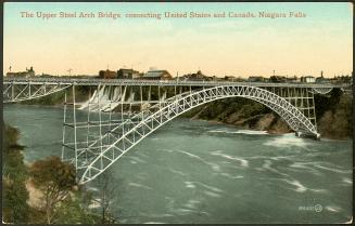 The Upper Steel Arch Bridge, connecting United States and Canada, Niagara Falls