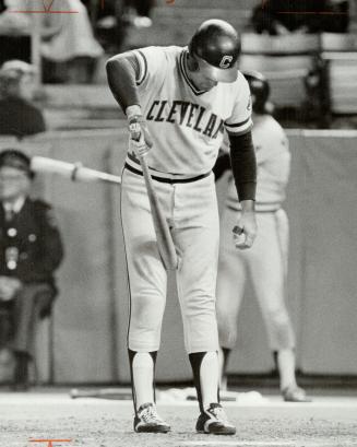 Ritual at the plate, Star photographer Frank Lennon caught Mike Hargrove of the Cleveland Indians as he went through an elaborate ritual prior to step(...)