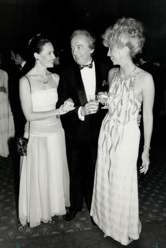 Above, ballerina Vanessa Harwood, left, greets Stanley and Carol Banach