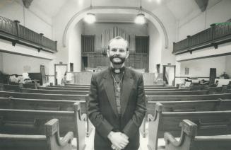 Home at last: Rev. Brent Hawkes, pastor of the mainly homosexual Metropolitan Community Church, stands inside the church building his congregation bou(...)