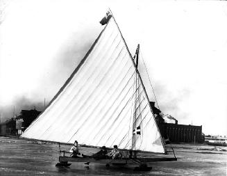 Ice boat on Toronto Bay