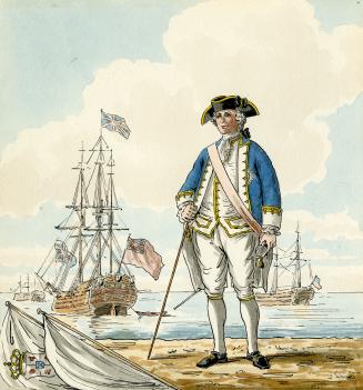 An Admiral with a First Rate Man of War (1777)