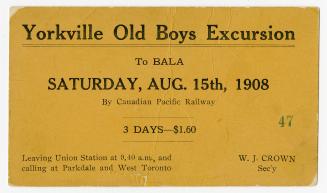 Yorkville Old Boys excursion to Bala, Saturday, Aug