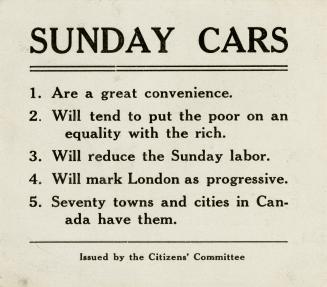 Sunday cars 1. are a great convenience...
