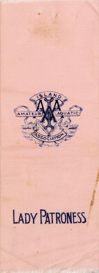 Island Amateur Aquatic Association Lady Patroness ribbon