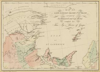 Map of Gaspe, Magdalen Islands, Pr
