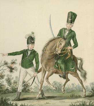 A Light Infantry Man and Huzzar of the Queen's Rangers, ca 1780 (U