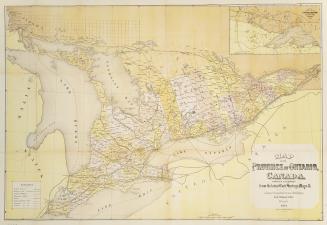Map of the province of Ontario Canada compiled & prepared from the latest Gov't surveys & maps &c.