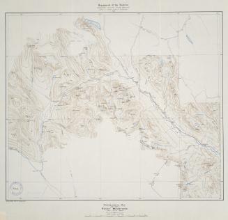 Topographical map of the Rocky Mountains Lake Louise sheet