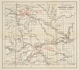 Irrigation canals in southern Alberta
