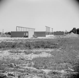 Image shows a Daystrom Public School under construction, looking south from Daystrom Dr. Toront ...