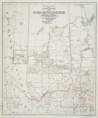 Map of the Grand Prairie Peace River and Grouard Land Districts Province of Alberta