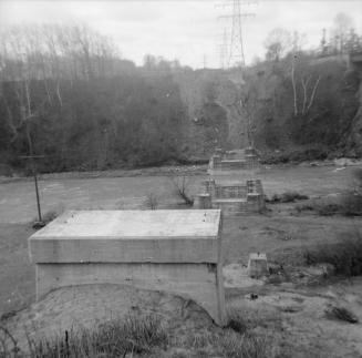 Toronto Suburban Railway, Guelph line, bridge over Humber River at Lambton, showing remains