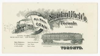 The Standard Fuel Co. of Toronto Limited, importers of all rail coal