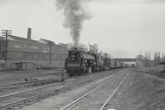 C.N.R. #6131, looking east towards Strachan Avenue bridge