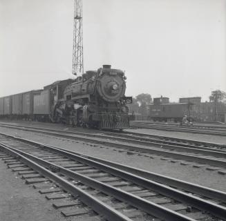 C.P.R., Lambton yards, north of Lambton Park, east of Humber River, showing locomotive #5368. Toronto, Ontario