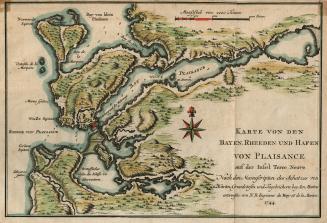 Karte von den Bayen Rheeden und Hafen von Plaisance auf der Insel Terre Neuve