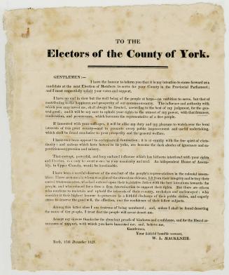 To the electors of the county of York