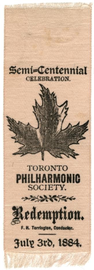 Semi-Centennial celebration Toronto Philharmonic Society