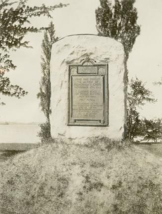 Commemorate battle: Monument erected, near Bridgeburg, to commemorate action of Frenchmanés Creek, 1812, between Canadian troops and American invaders