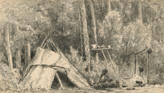 Birch Bark Wigwam and Chippewa Indians, Rama Indian Reserve (Ontario)