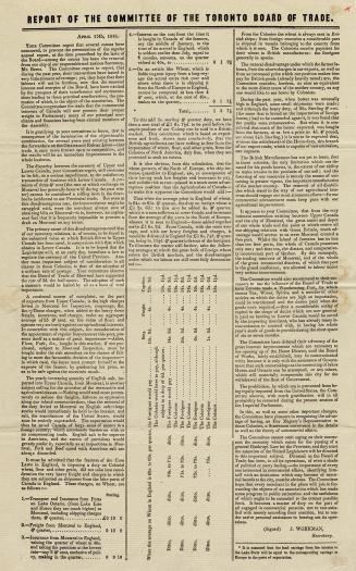 Report of the Committee of the Toronto Board of Trade