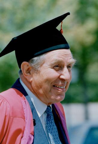 Tough words: Israeli President Chaim Herzog: who received an honorary doctorate at York University yesterday: criticized 'superficiality' of media