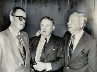 Mining executive Foster Hewitt (right) better known as a hockey broadcaster