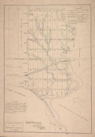 (1810) A plan shewing the survey of the land reserved for government buildings, east end of the town of York