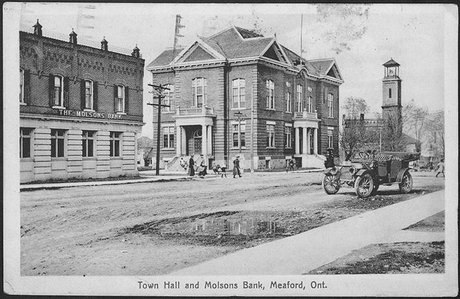 Town Hall and Molsons Bank, Meaford, Ontario