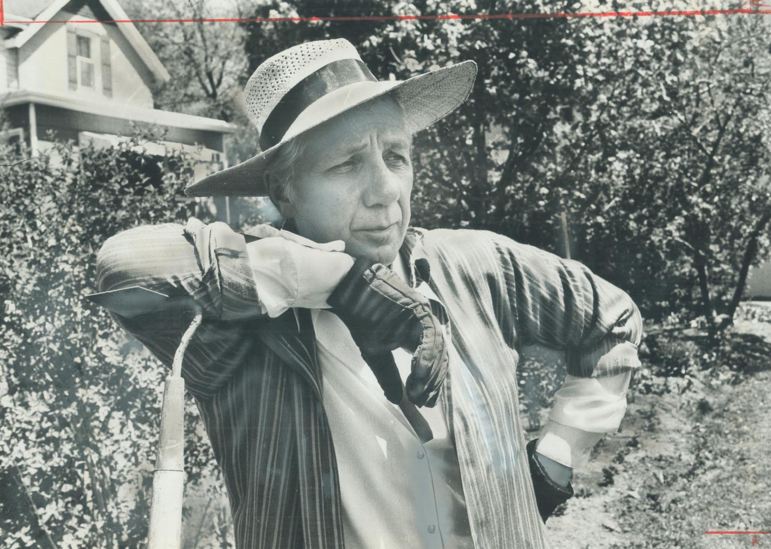 He's offstage: actor William Hutt unwinds by gardening at his new home in Stratford