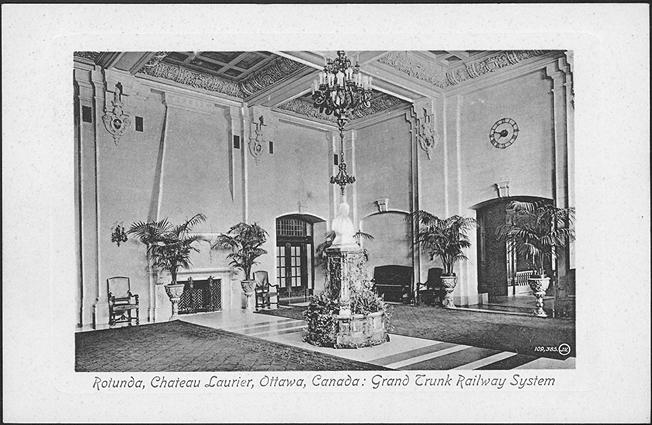 Rotunda, Chateau Laurier, Ottawa, Canada : Grand Trunk Railway System