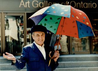 For $125, you too can own a rainbow, Toronto artist Gershon Iskowitz shows off his latest creation, a painted umbrella - one of an edition of 200 that(...)